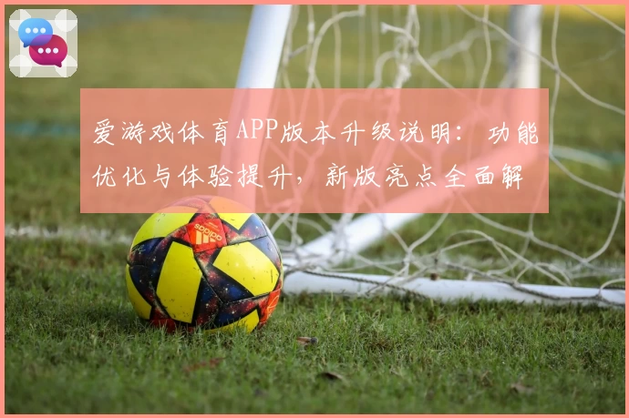 爱游戏体育APP版本升级说明：功能优化与体验提升，新版亮点全面解析